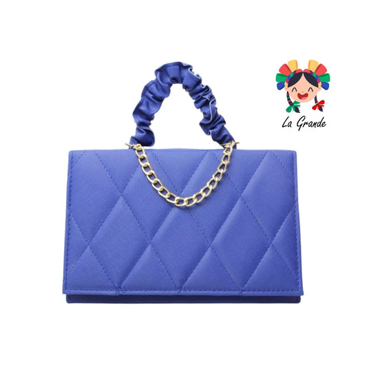043 Bolsa Cajita Azul Rey Casual para Dama