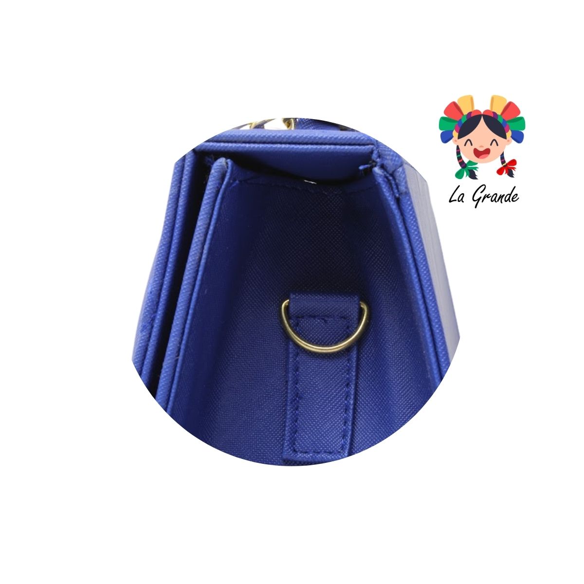 043 Bolsa Cajita Azul Rey Casual para Dama