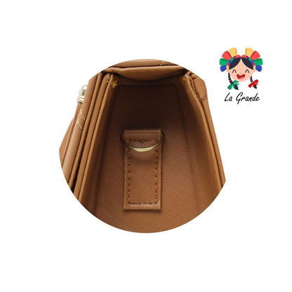 043 Bolsa Cajita Camel Casual para Dama
