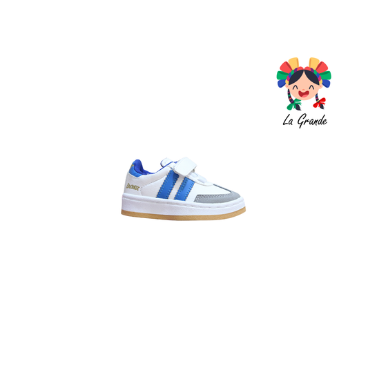 044 BARYONYX  Blanco Rey Sintético Tenis Casual para Niña y Niño