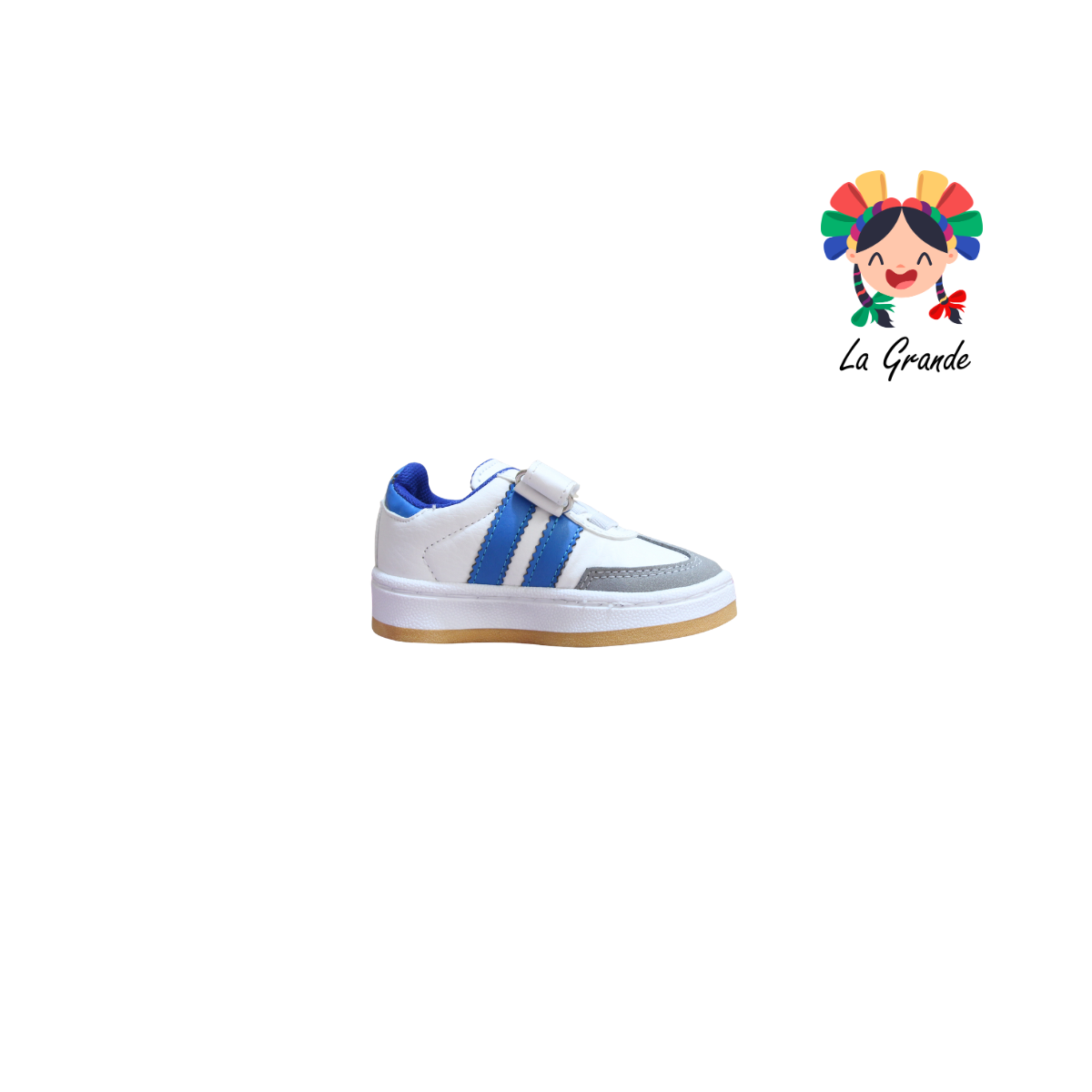 044 BARYONYX  Blanco Rey Sintético Tenis Casual para Niña y Niño