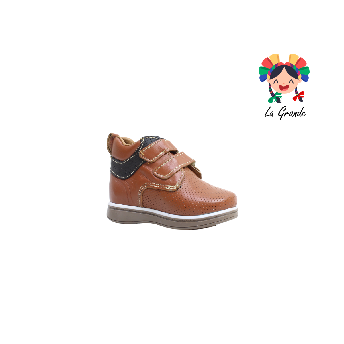 450 PERIQUIN Camel Negro Napa Casual para Bebé