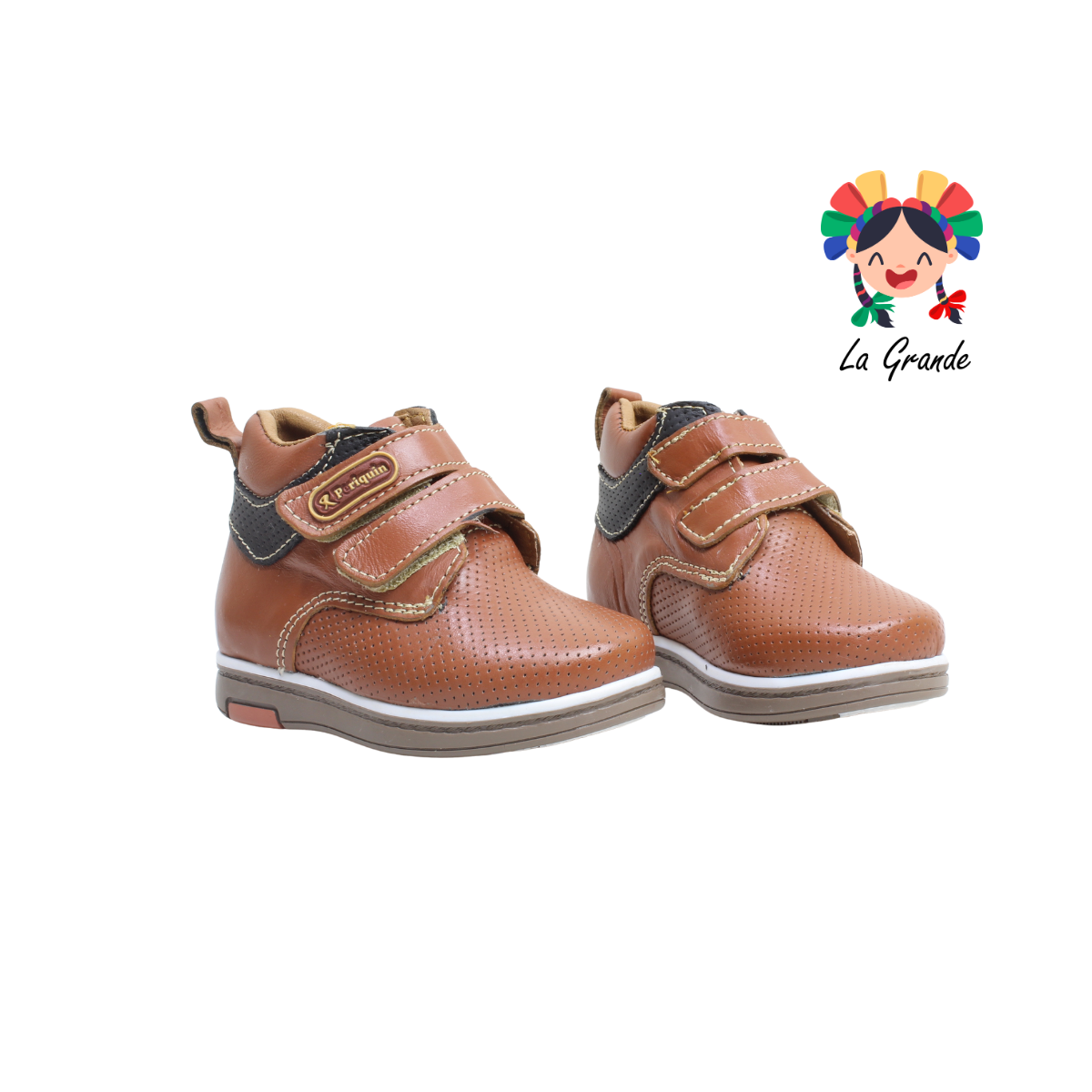 450 PERIQUIN Camel Negro Napa Casual para Bebé