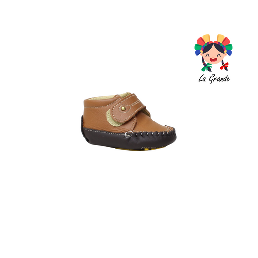 045 PERIQUIN Café Miel Bota Casual de Contactel para Bebé