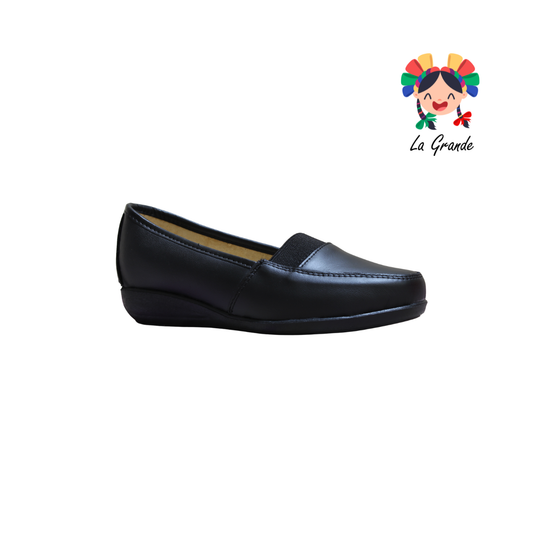 045 PATSSY Negro Piel Zapato Casual para Dama