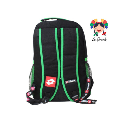 050 Mochila Lotto Negro Verde