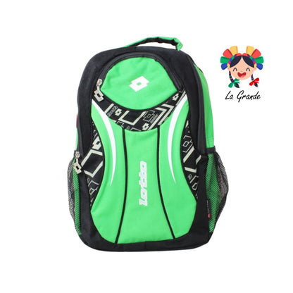 050 Mochila Lotto Negro Verde