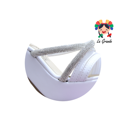 051 MARI ROSS Blanco Cabra Zapatilla para Dama