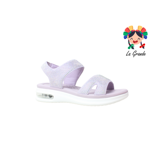 0529 SHOSH Lila Textil Sint Sandalia Confort para Dama