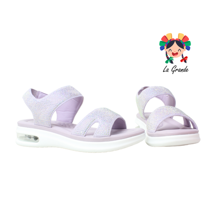0529 SHOSH Lila Textil Sint Sandalia Confort para Dama