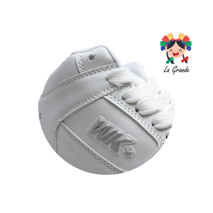 055 WALKQUIR Blanco Blanco Tenis Escolar para Dama y Joven