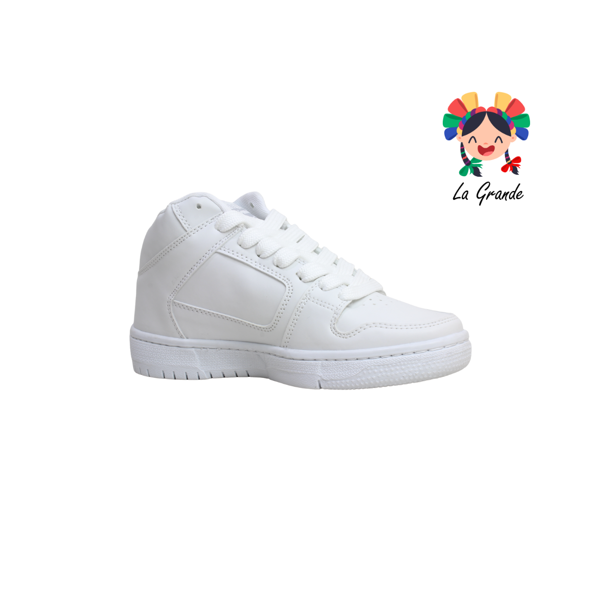055 WALKQUIR Blanco Blanco Tenis Escolar para Dama y Joven