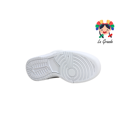 055 WALKQUIR Blanco Blanco Tenis Escolar para Dama y Joven