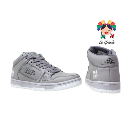 055 WALKQUIR Gris Oxford Tenis Casual para Dama, Joven y Caballero