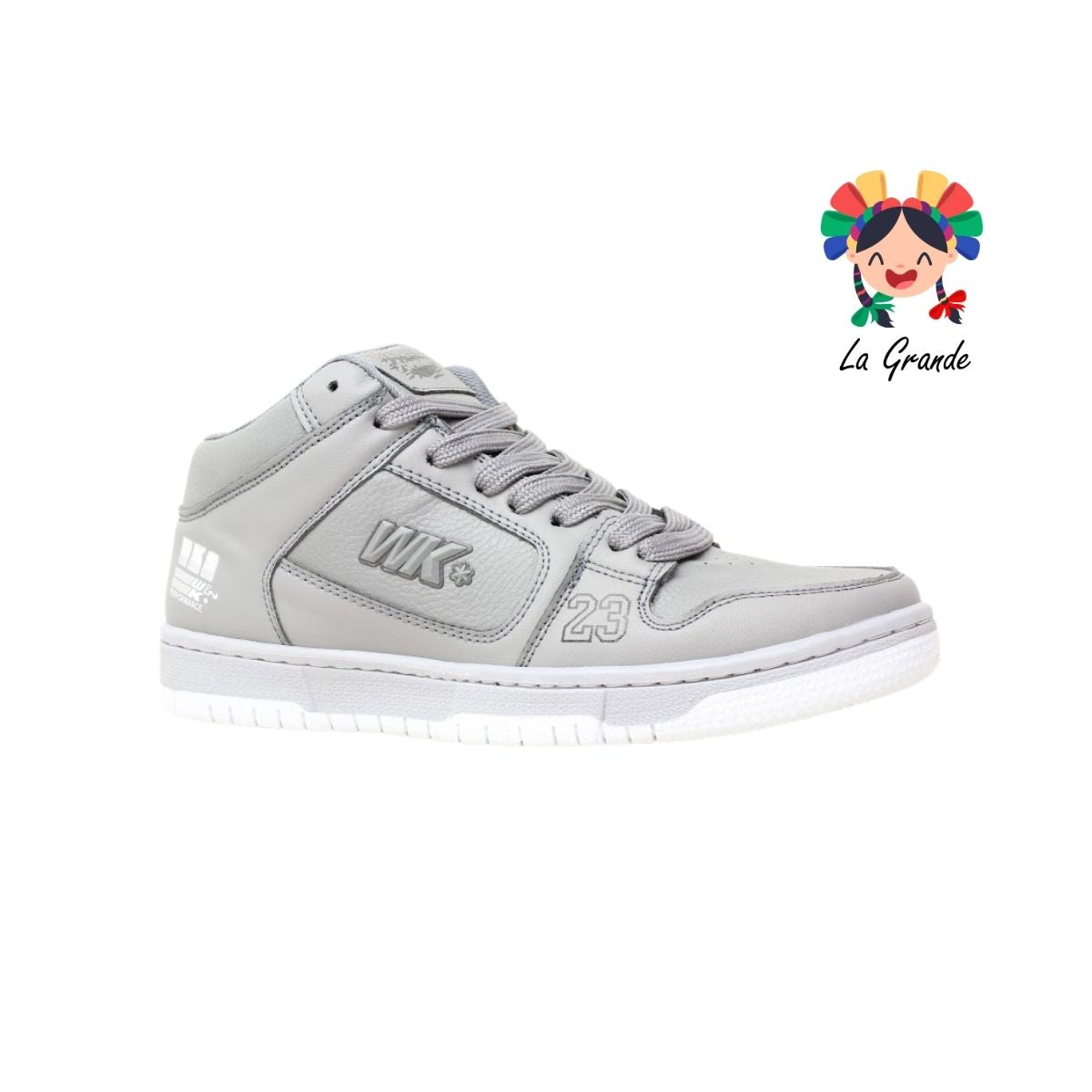 055 WALKQUIR Gris Oxford Tenis Casual para Dama, Joven y Caballero