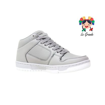 055 WALKQUIR Gris Oxford Tenis Casual para Dama, Joven y Caballero