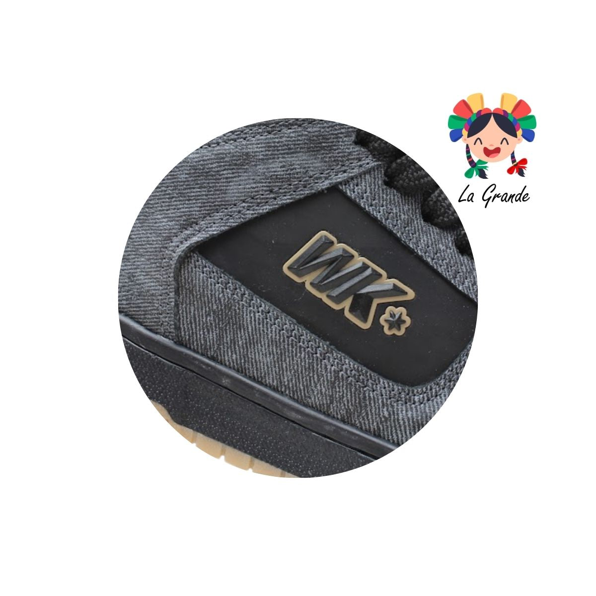 055 WALKQUIR Negro Mezclilla Tenis Casual para Caballero