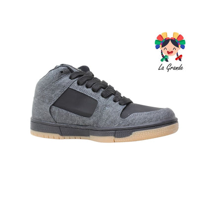 055 WALKQUIR Negro Mezclilla Tenis Casual para Caballero