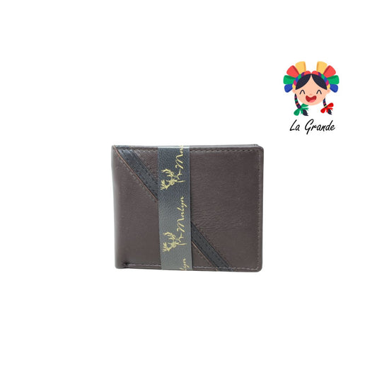 05 Cartera Café Linea Negro Casual para Caballero