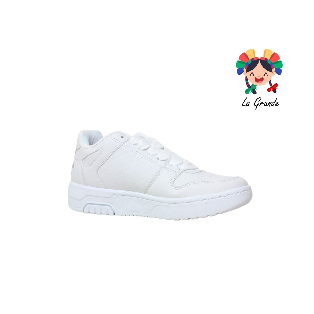 060 WALKQUIR Blanco Plata Tenis Casual para Dama y Joven