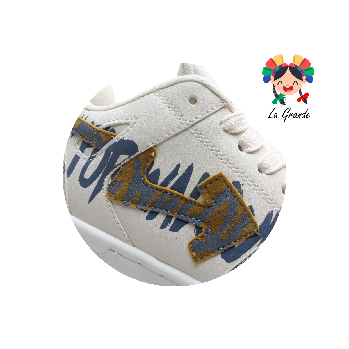 060 WALKQUIR Latte Azul Tenis Casual para Dama, Joven y Caballero