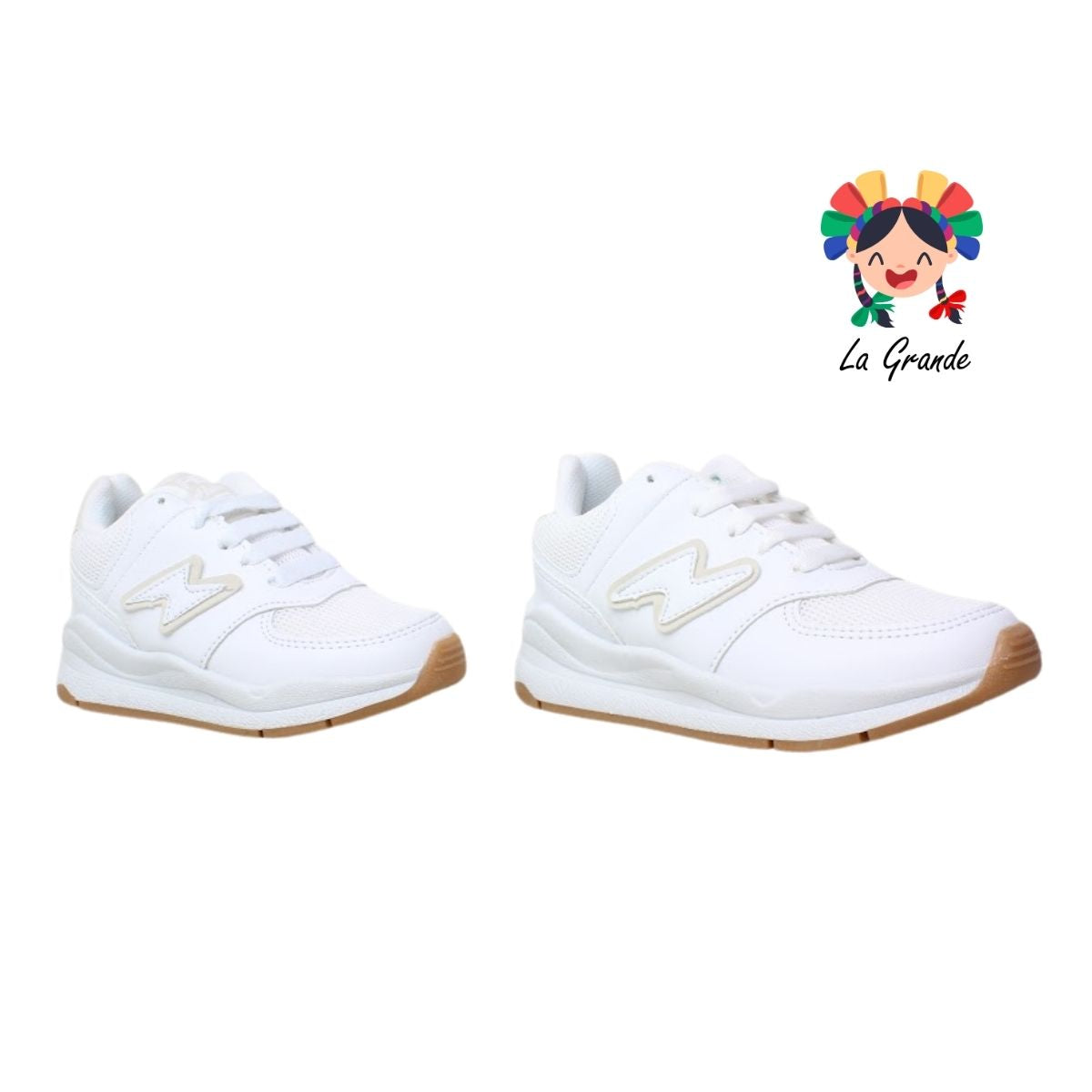 063 HEBOX Blanco Ámbar Tenis Casual para Niña y Niño