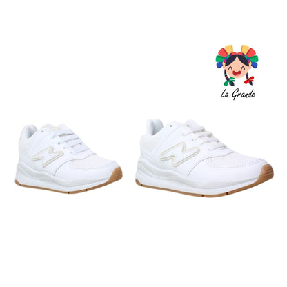 063 HEBOX Blanco Ámbar Tenis Casual para Niña y Niño
