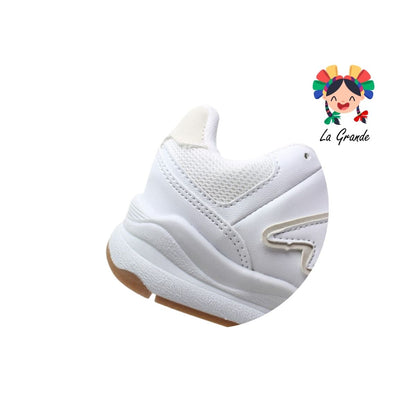 063 HEBOX Blanco Ámbar Tenis Casual para Niña y Niño