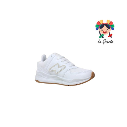 063 HEBOX Blanco Ámbar Tenis Casual para Niña y Niño