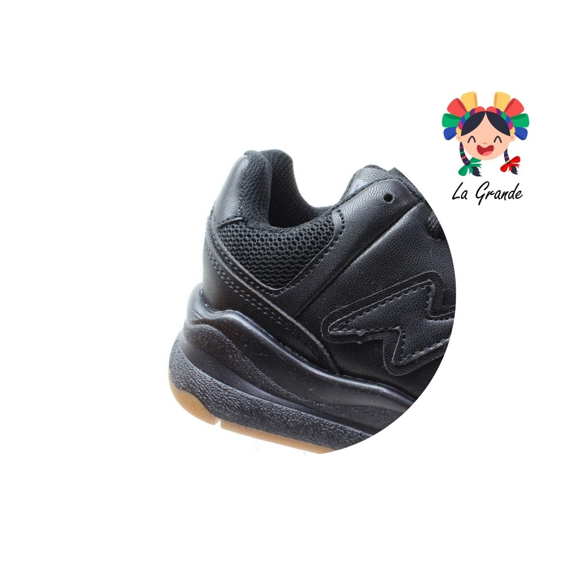063 HEBOX Negro Ámbar Tenis Casual para Niña y Niño