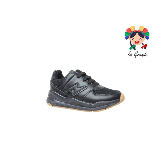 063 HEBOX Negro Ámbar Tenis Casual para Niña y Niño