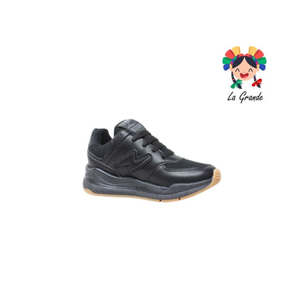 063 HEBOX Negro Ámbar Tenis Casual para Niña y Niño