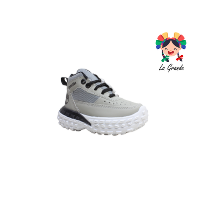 066 VANNI CLUB Gris Negro Sint Bota de Montaña para Niño