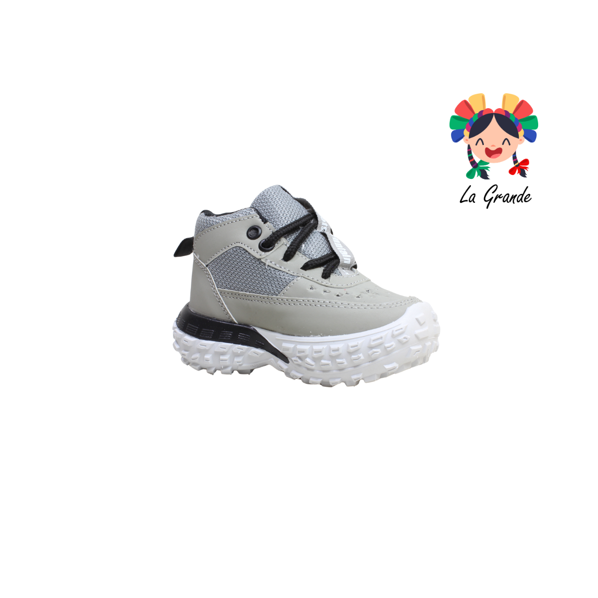 066 VANNI CLUB Gris Negro Sint Bota de Montaña para Niño