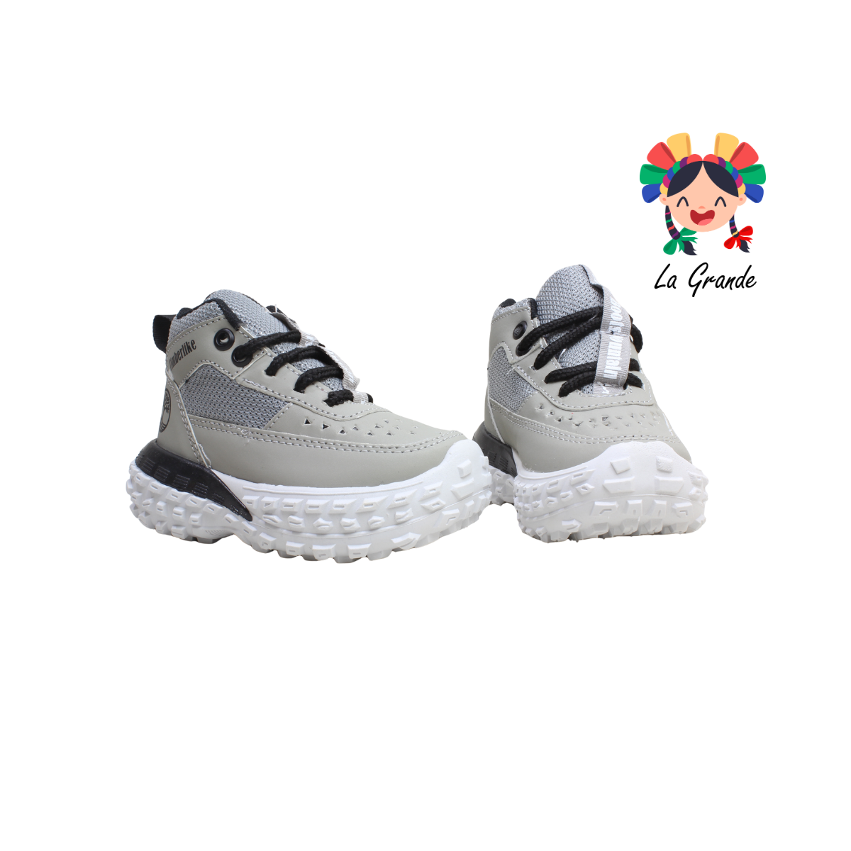 066 VANNI CLUB Gris Negro Sint Bota de Montaña para Niño