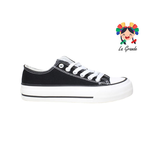 06 H DROF Negro Blanco Tenis Casual para Joven y Dama