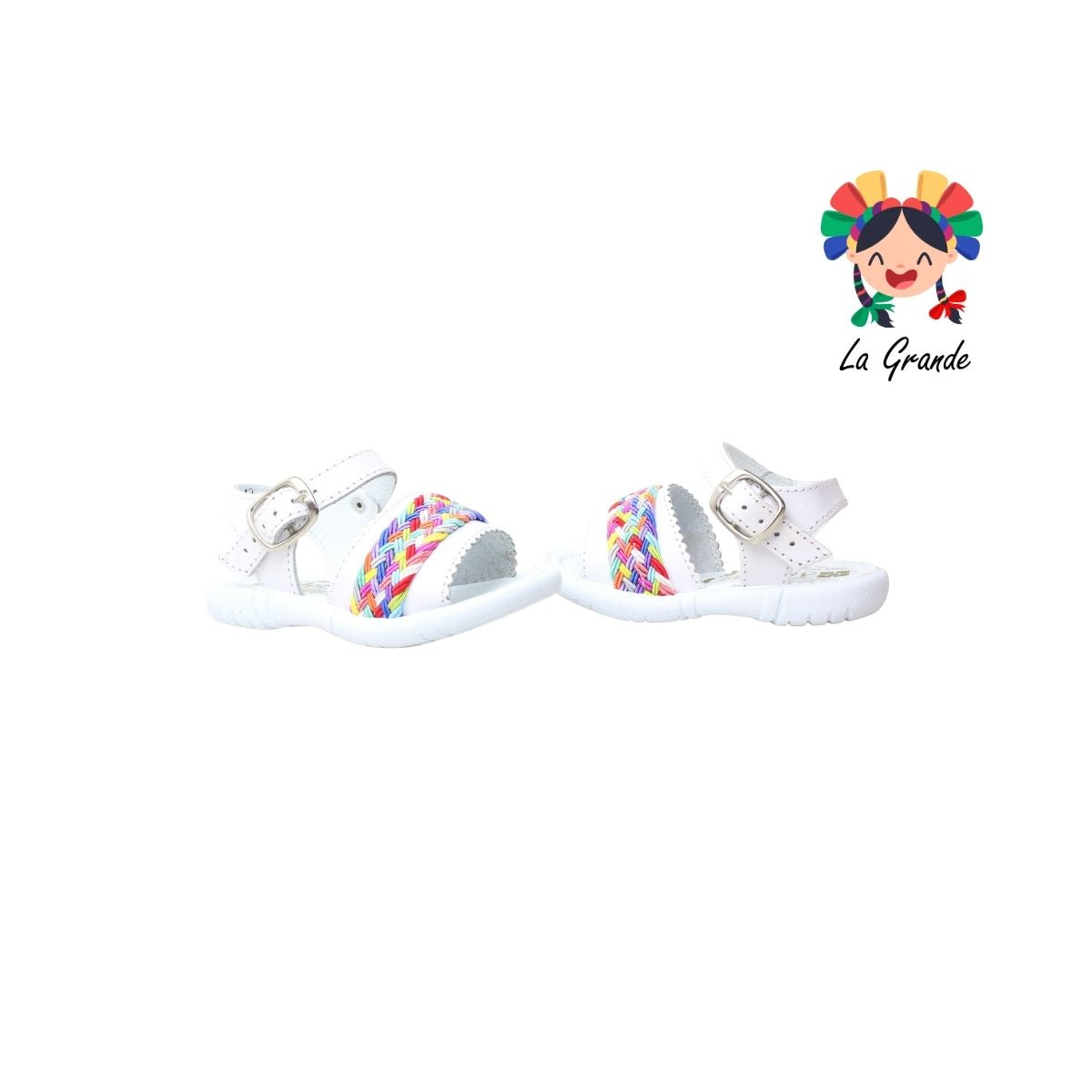 06 MEZITAZ Blanco Sintético Sandalia Casual para Bebé