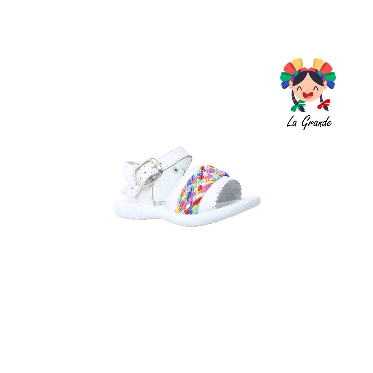 06 MEZITAZ Blanco Sintético Sandalia Casual para Bebé