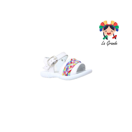 06 MEZITAZ Blanco Sintético Sandalia Casual para Bebé