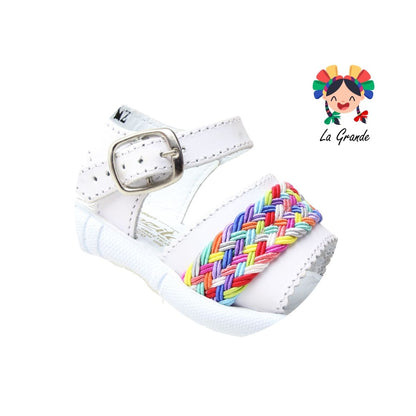 06 MEZITAZ Blanco Sintético Sandalia Casual para Bebé