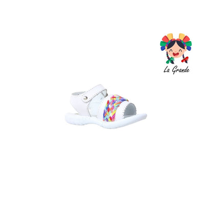 06 MEZITAZ Blanco Sintético Sandalia Casual para Bebé