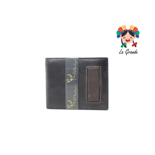 07 Cartera Negro Cafe Casual para Caballero