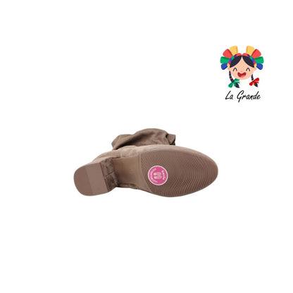0873 YAELI Taupe Ante Bota Larga para Dama