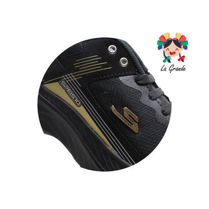 090 SPEIS10 Negro Oro Tenis Deportivo para Caballero