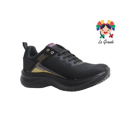 090 SPEIS10 Negro Oro Tenis Deportivo para Caballero