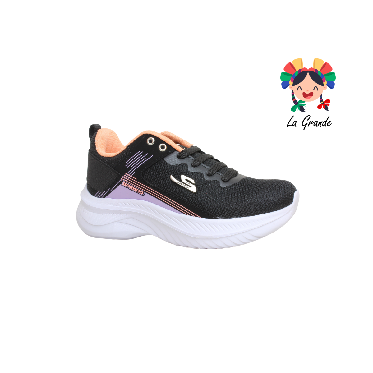 090 SPEIS10 Ngo Coral Lila Tenis Deportivo para Dama