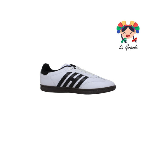 0927 APT Blanco Negro Tenis Casual para Caballero