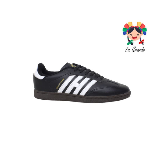 0927 APT Negro Blanco Tenis Casual para Caballero