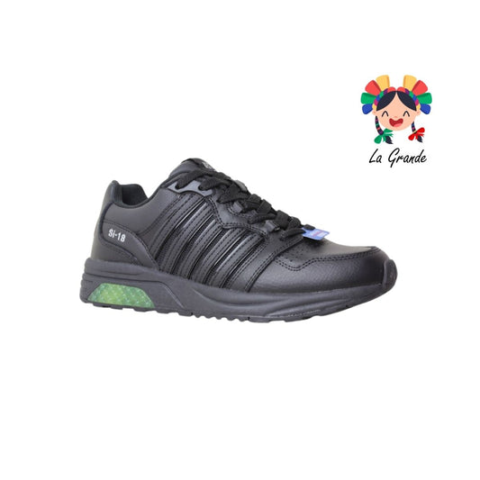 0F734017 K-SWISS Negro Negro Ranell Tenis Casual para Caballero