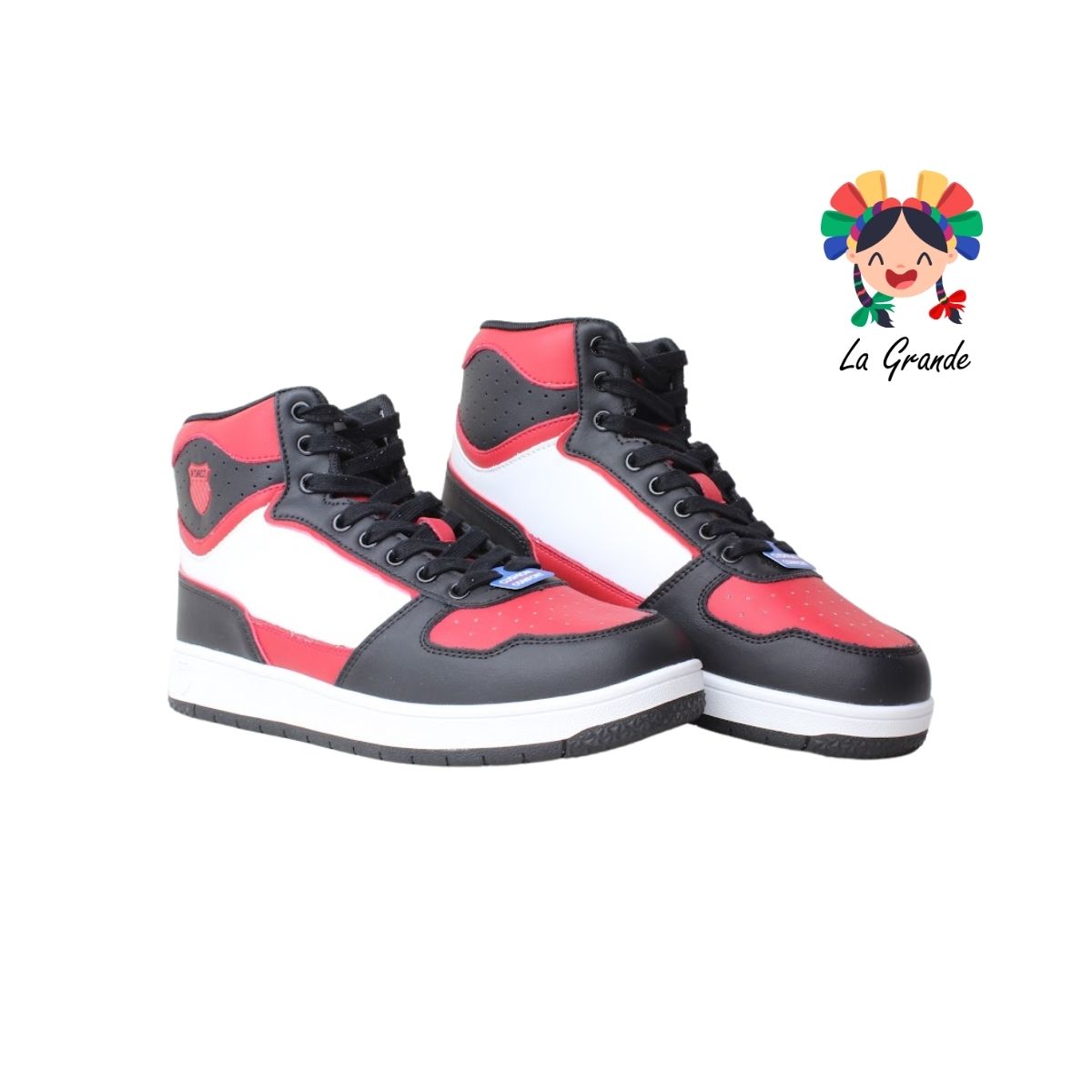 0F735016 K-SWISS Blanco Rojo Stadium Tenis Casual para Caballero